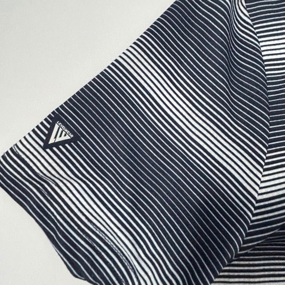 Levelwear The Ally Challenge Golf Polo Shirt Striped Navy White Large L/G - Picture 4 of 9